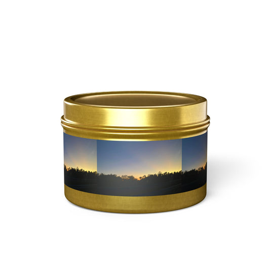 Serene Sunset Tin Candles - Relaxing Aromatherapy for Home Décor