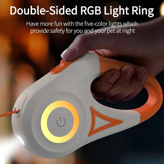 Glow in Style – Retractable LED Leash for Pets!
