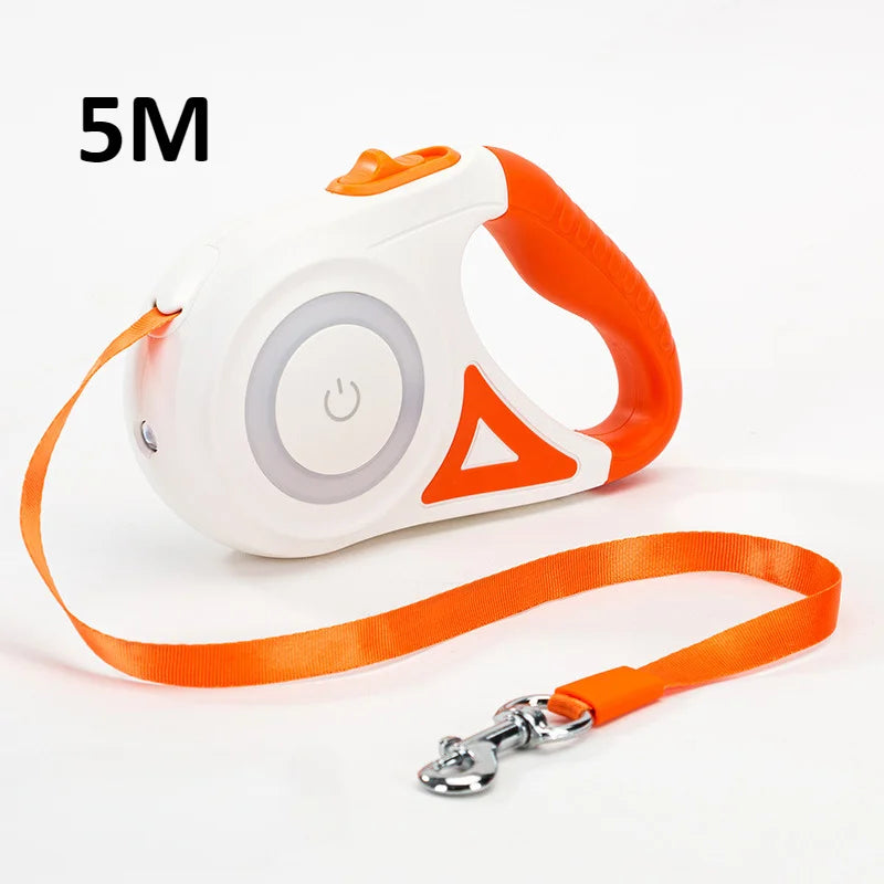 Glow in Style – Retractable LED Leash for Pets!