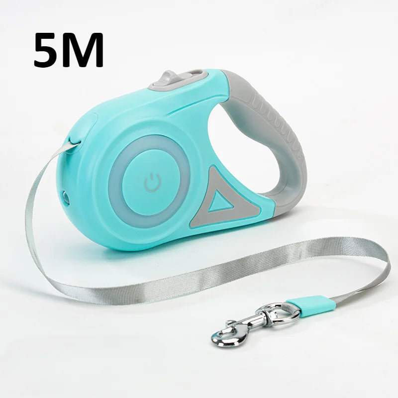 Glow in Style – Retractable LED Leash for Pets!