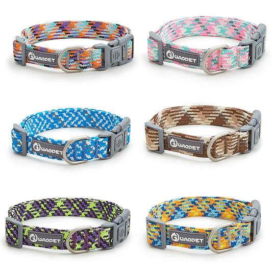 🐶 Adjustable Reflective Dog Collar – Durable & Breathable