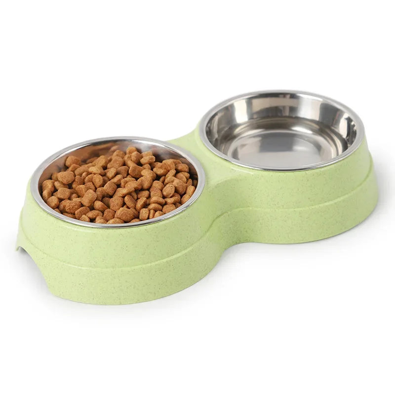 🐾 Double Pet Bowls – Food & Water in One!