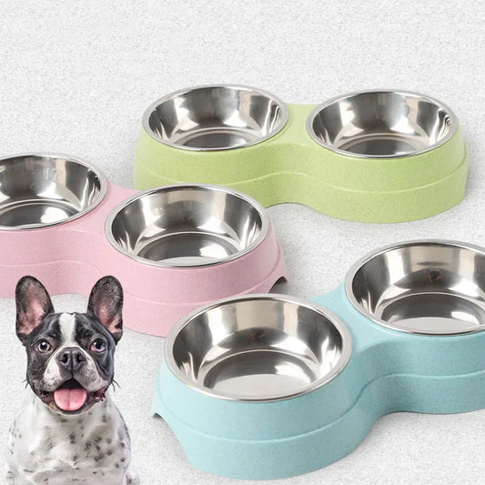 🐾 Double Pet Bowls – Food & Water in One!